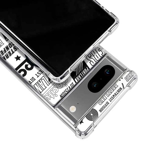 NBA Portland Trail Blazers Historic Blast Google Pixel 7a Clear Case